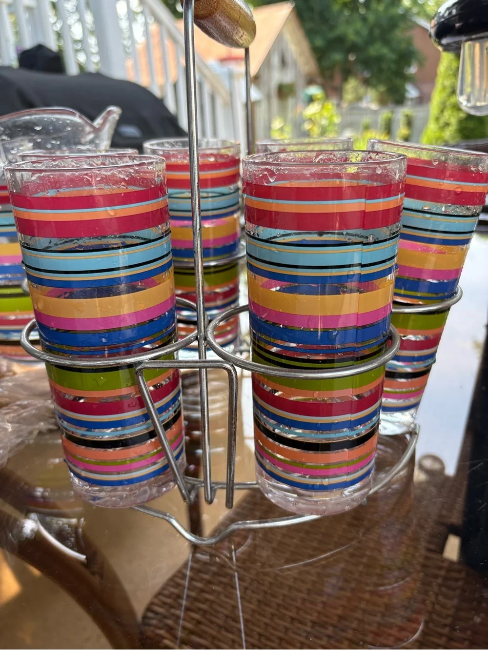 Pottery Barn colorful striped